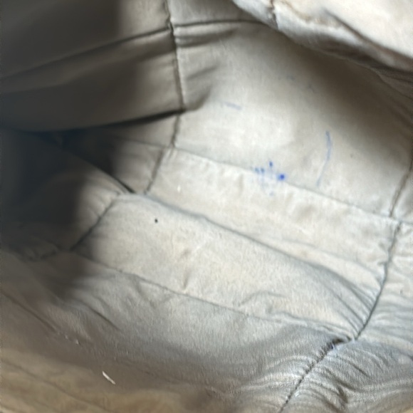 Polo Ralph Lauren RL Co Blue Canvas Brown Leather Backpack with Patches AS IS - Picture 14 of 16